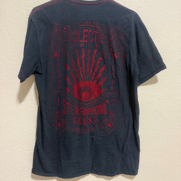 Calvin Klein Jeans Mens Gray Eclectic Rock Stereophonic Sound Graphic T-Shirt M - Picture 2 of 10